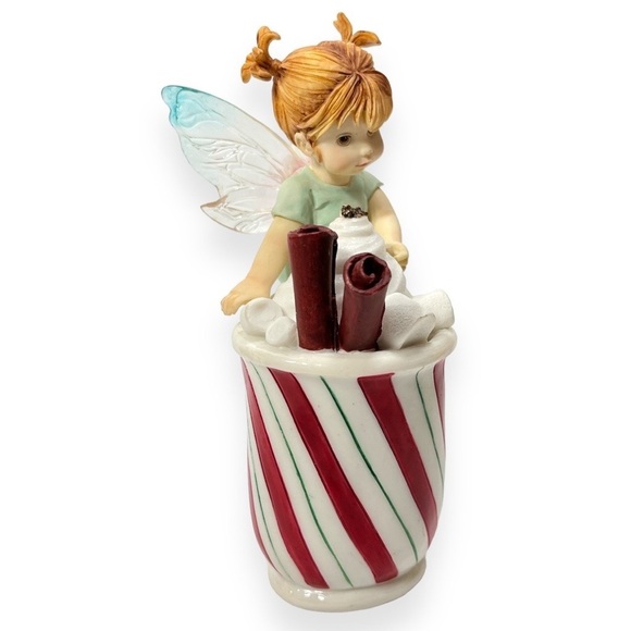 My Little Kitchen Fairies Enesco 113348 Hot Chocolate Fairie Marshmallow 2003 - Picture 1 of 7